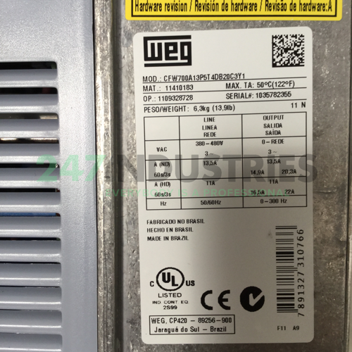CFW700A13P5T4DB20C3Y1 WEG Image 4