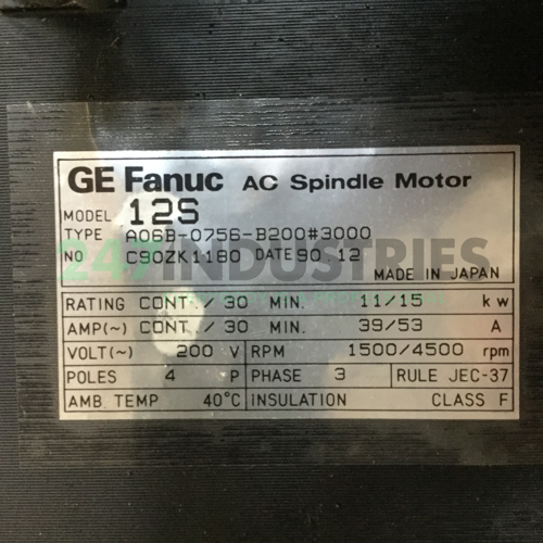 A06B-0756-B200#3000 Fanuc Image 4