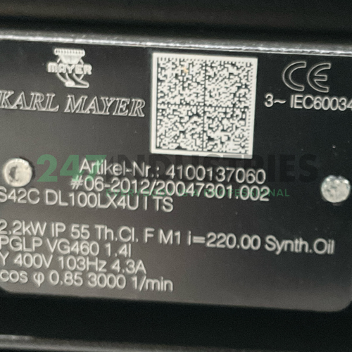 S42CDL100LX4UITSI220 Karl Mayer Image 4