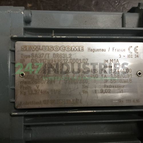 SA37T/DR63L2 SEW-EURODRIVE Image 4
