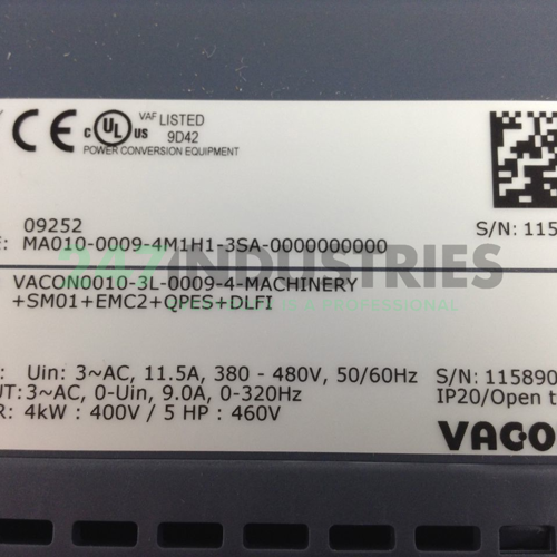 0010-3L-0009-4 Vacon Image 2