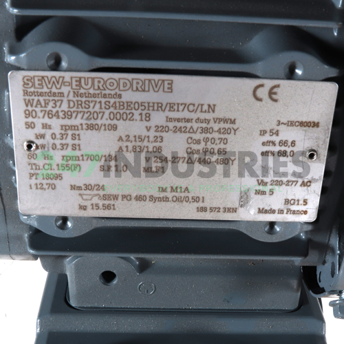 WAF37/DRS71S4BE05HREI SEW-EURODRIVE Image 2