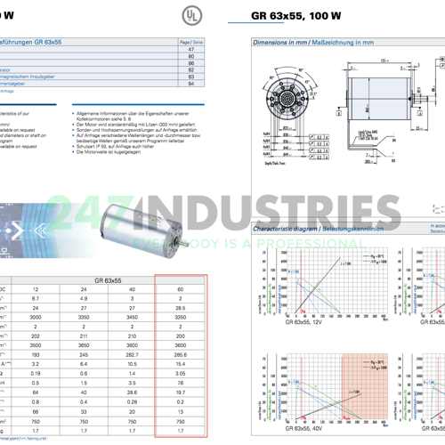 GR63X55/PLG70-4/24V Dunkermotoren Image 4