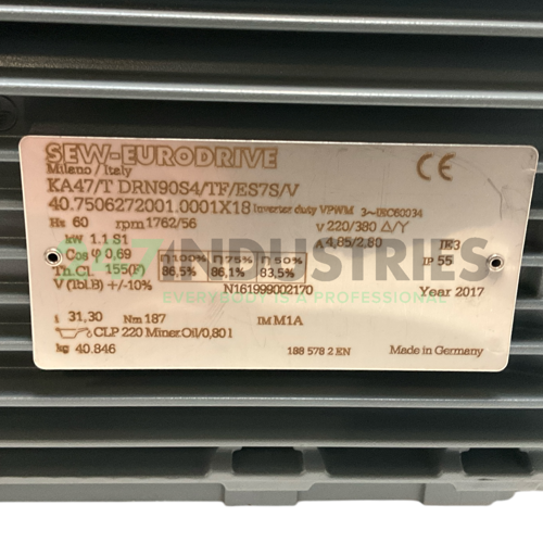 KA47/TDRN90S4/TF/ES7S SEW-EURODRIVE Image 4