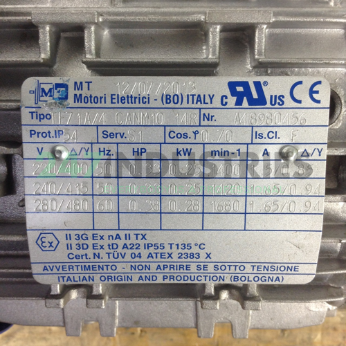 TF71A/4-CANM10-B14 MT Motori Elettrici Image 2