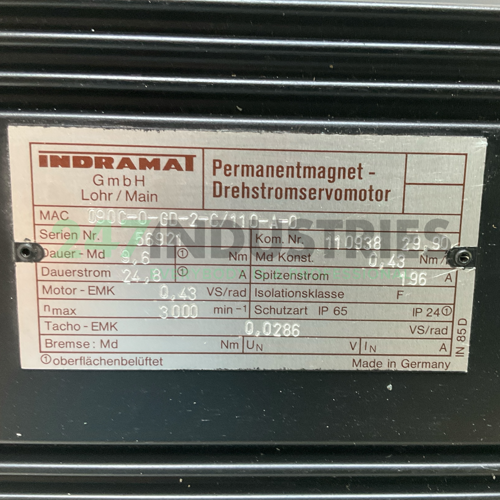 MAC090C-0-GD-2-C/110- Indramat Image 4