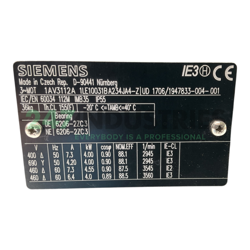 1LE1003-1BA23-4JA4-Z Siemens Image 4