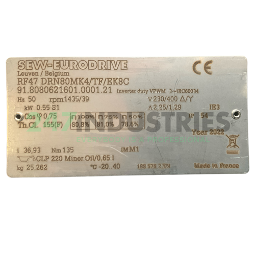 RF47DRN80MK4/TF/EK8C SEW-EURODRIVE Image 4