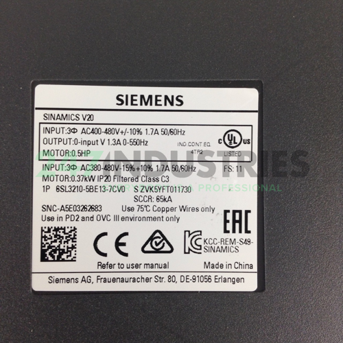 6SL3210-5BE13-7CV0 Siemens Image 2