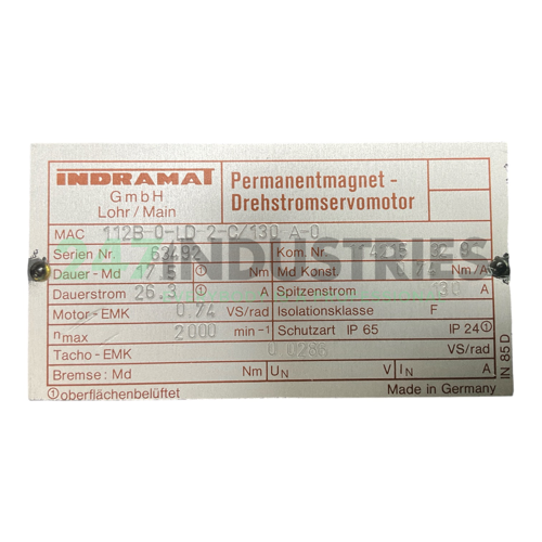 MAC112B-0-LD-2-C/130- Indramat Image 4