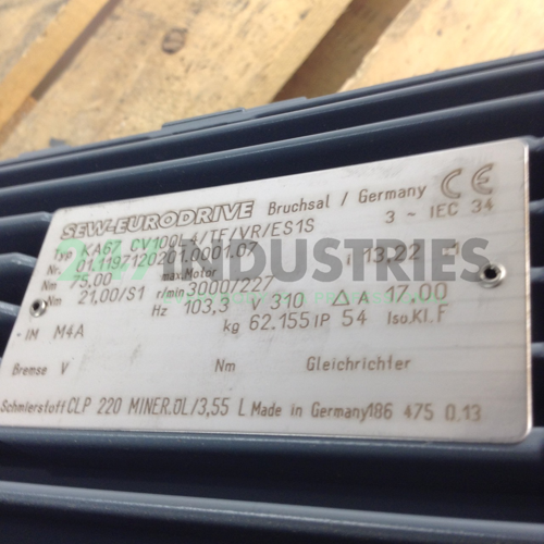 KA67CV100L4/TF/VR/ES1 SEW-EURODRIVE Image 2