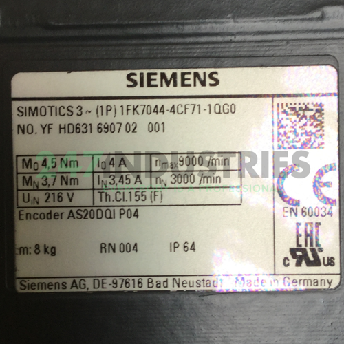 1FK7044-4CF71-1QG0 Siemens Image 4