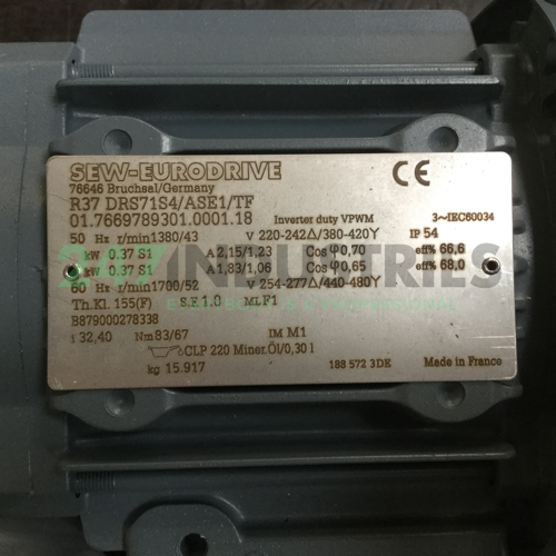 R37/DRS71S4/ASE1/TF SEW-EURODRIVE Image 4