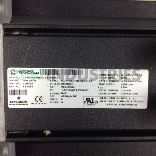 142U2A300BACAA165204 Control Techniques Image 2