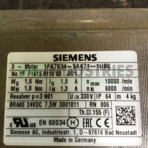 1FK7034-5AK71-1UB0 Siemens Image 4