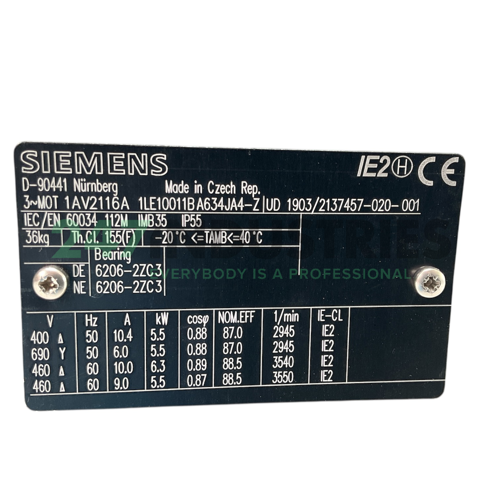 1LE1001-1BA63-4JA4-Z Siemens Image 4