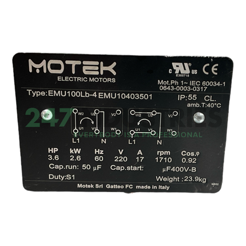EMU100LB-4-B35 Motok Electric Motors Image 4