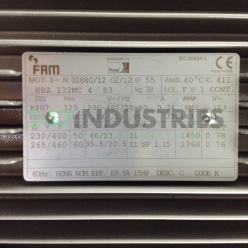 HBZ-132MC-4B3 FAM Motoren Image 2