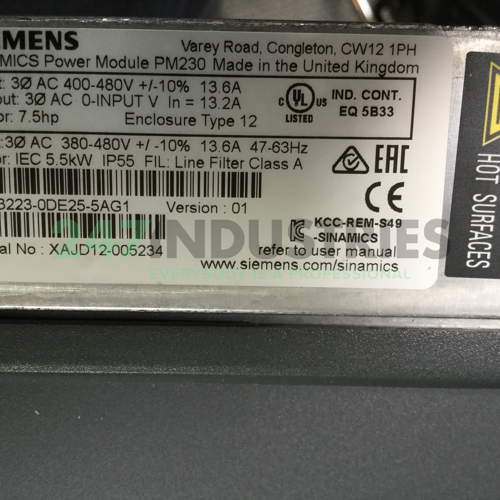 6SL3223-0DE25-5AG1 Siemens Image 5