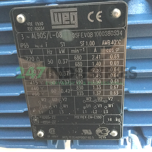 0.37K31AL090S/L8B5 WEG Image 4