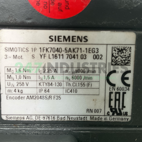 1FK7040-5AK71-1EG3 Siemens Image 4