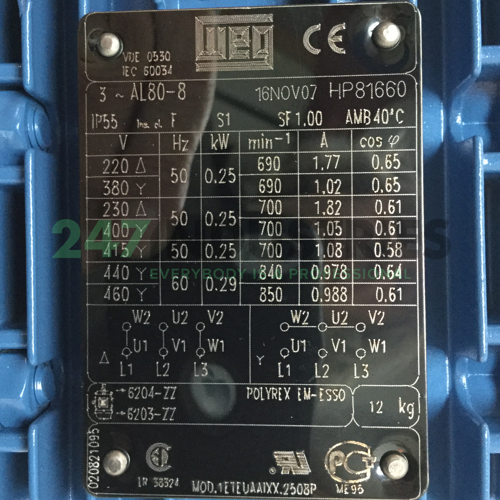 0.25K31AL0808B3 WEG Image 4