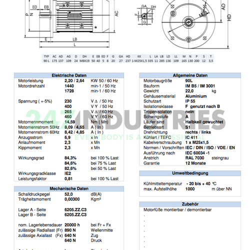 FCA90LC-4/HEB5 AC-Motoren GmbH Image 3