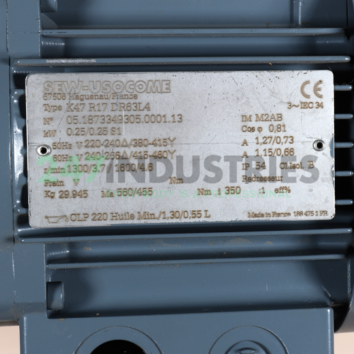 K47R17/DR63L4 SEW-EURODRIVE Image 2