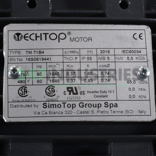 TM71B4-B5 TechTop Motor Image 4