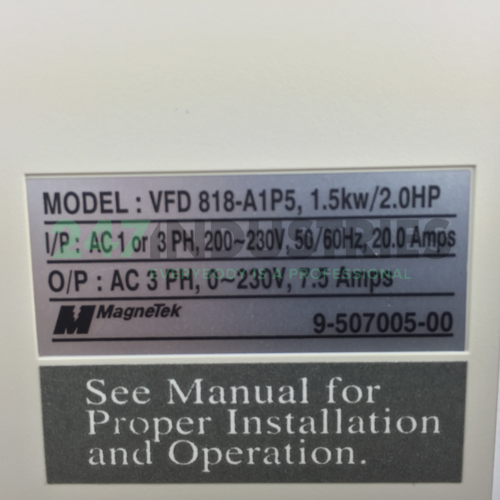 VFD818-A1P5 MagneTek Image 2