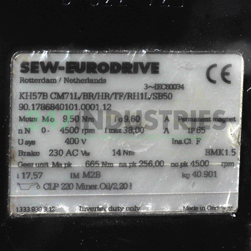 KH57B/CM71LBRHRTFRH1L SEW-EURODRIVE Image 2