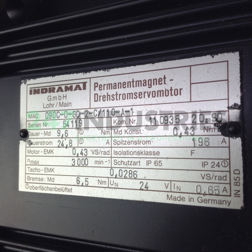 MAC090C-0-GD-2-C/110- Indramat Image 2