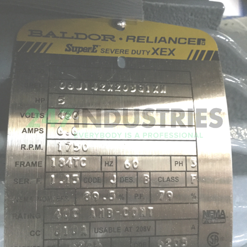 06J142X20361XN Baldor Image 4