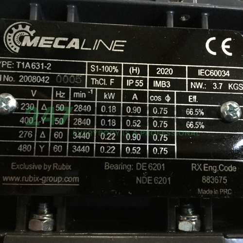 T1A631-2-B3 TechTop Motor Image 4
