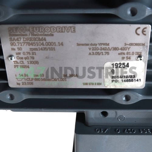 SA47/DRE80M4 SEW-EURODRIVE Image 2