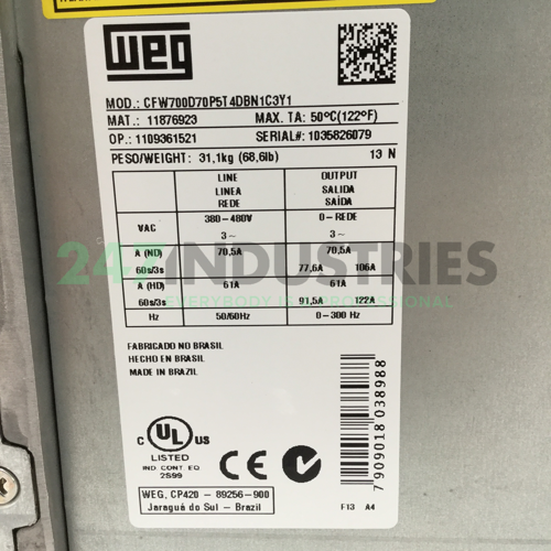 CFW700D70P5T4DBN1C3Y1 WEG Image 4