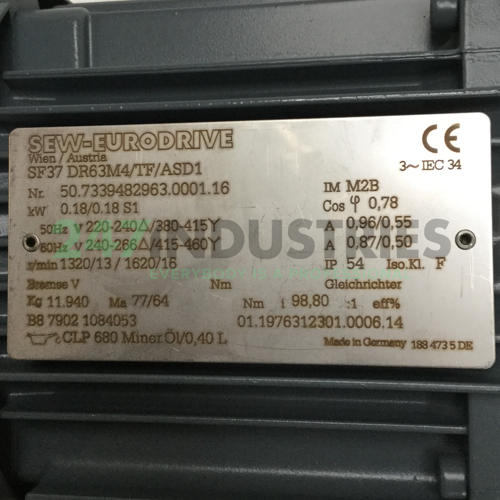 SF37DR63M4/TF/ASD1-I99 SEW-EURODRIVE Image 4
