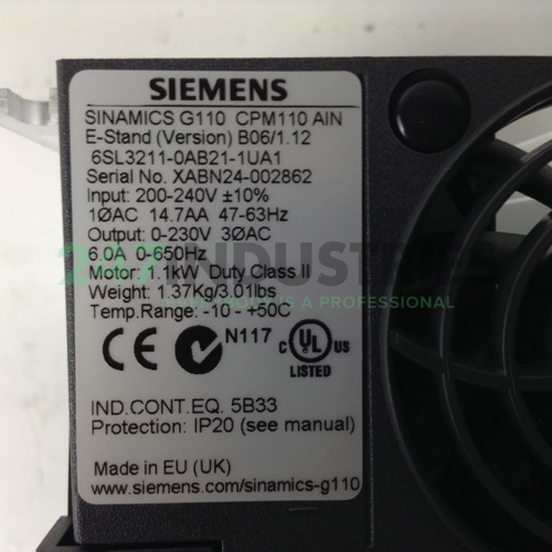 6SL3211-0AB21-1UA1 Siemens Image 2