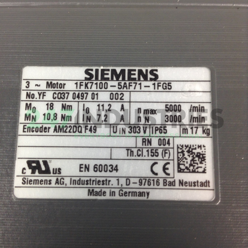 1FK7100-5AF71-1FG5 Siemens Image 2