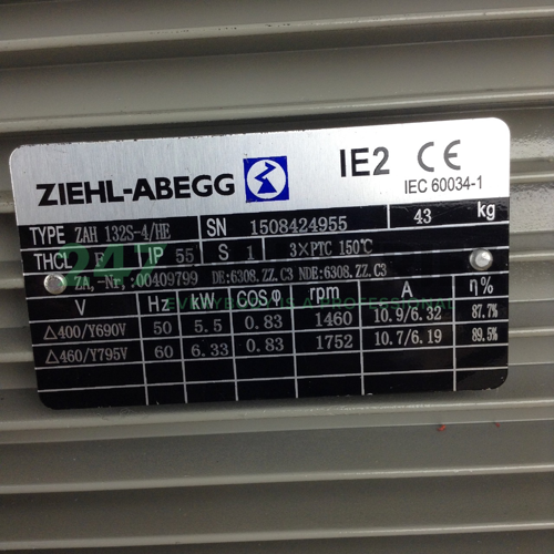 ZAH132S-4/HE-B3 Ziehl-Abegg Image 2