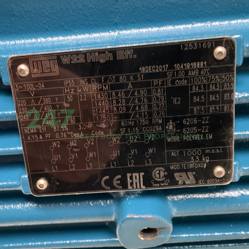 2.2K31CI2100L4B5 WEG Image 4