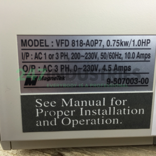 VFD818-A0P7 MagneTek Image 2