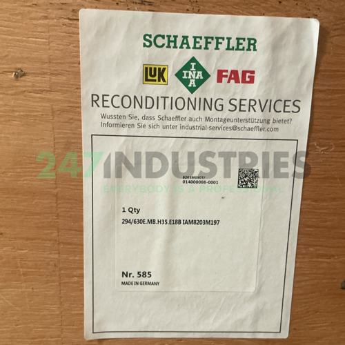 294/630E.MB.H35.E18B IAM8203 M197 FAG Image 3