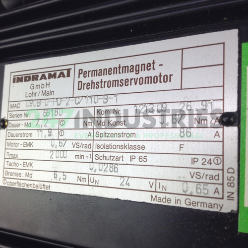 MAC090B-0-PD-2-C/110- Indramat Image 2