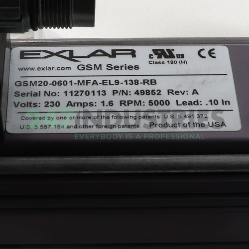 GSM200601MFAEL9138RB Exlar Image 2