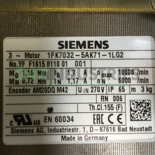 1FK7032-5AK71-1LG2 Siemens Image 4