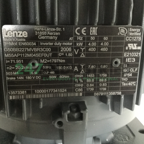 G50BB227MVBR3C00M55AP112M045EF0UT Lenze Image 4