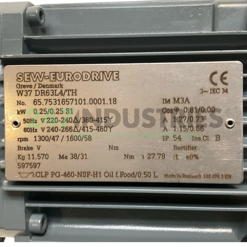 W37DR63L4/TH SEW-EURODRIVE Image 4