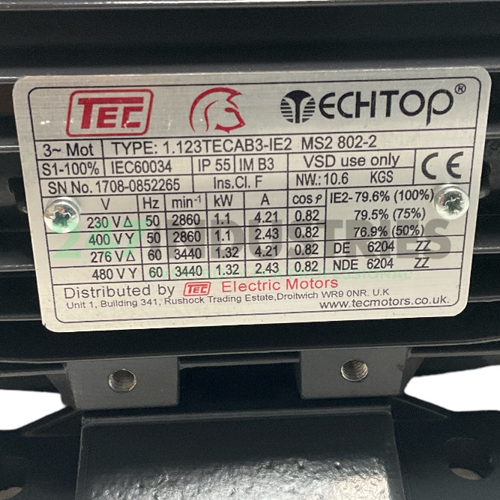 MS2802-2-B3 TechTop Motor Image 4