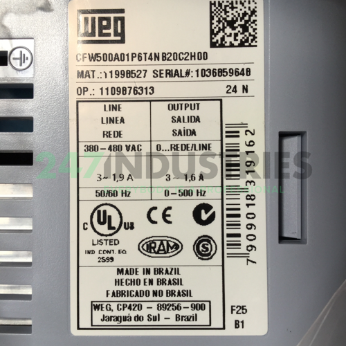 CFW500A01P6T4NB20C2H00 WEG Image 4